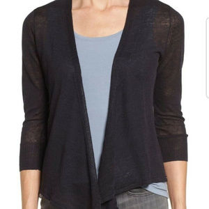 Nic and Zoe Black 4 way Caridigan Sweater Petite L